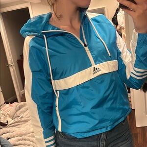 Adidas Women's Blue and White Jacket